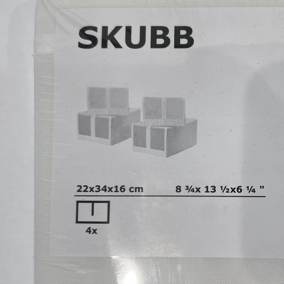 SKUBB 4 Pair Shoe Storage Containers NEW UNOPENED - Picture 2 of 3